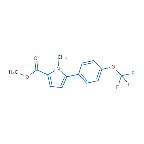 Methyl 1-methyl-5-(4-(trifluoromethoxy)phenyl)-1H-pyrrole-2-carboxylate 1g