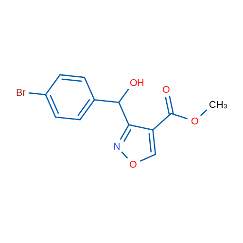 Methyl 3-((4-bromophenyl)(hydroxy)methyl)isoxazole-4-carboxylate 250mg
