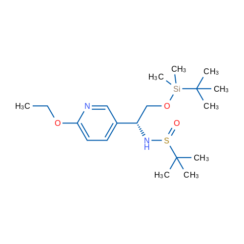 N-((R)-2-((tert-Butyldimethylsilyl)oxy)-1-(6-ethoxypyridin-3-yl)ethyl)-2-methylpropane-2-sulfinamide 1g
