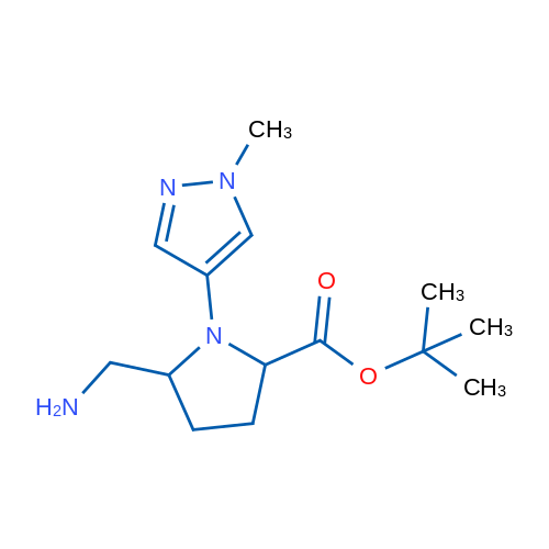 tert-Butyl 5-(aminomethyl)-1-(1-methyl-1H-pyrazol-4-yl)pyrrolidine-2-carboxylate 1g