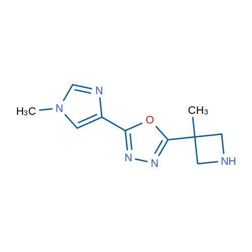 2-(1-Methyl-1H-imidazol-4-yl)-5-(3-methylazetidin-3-yl)-1,3,4-oxadiazole 1g