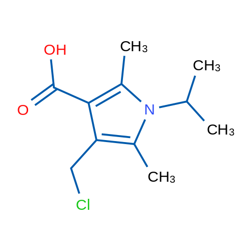 4-(Chloromethyl)-2,5-dimethyl-1-(propan-2-yl)-1H-pyrrole-3-carboxylic acid 1g