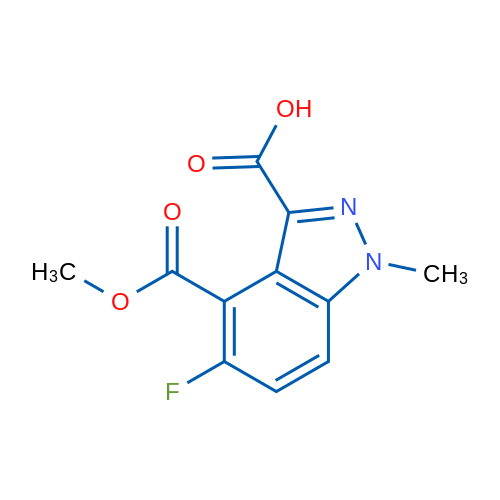 5-Fluoro-4-(methoxycarbonyl)-1-methyl-1H-indazole-3-carboxylic acid 1g
