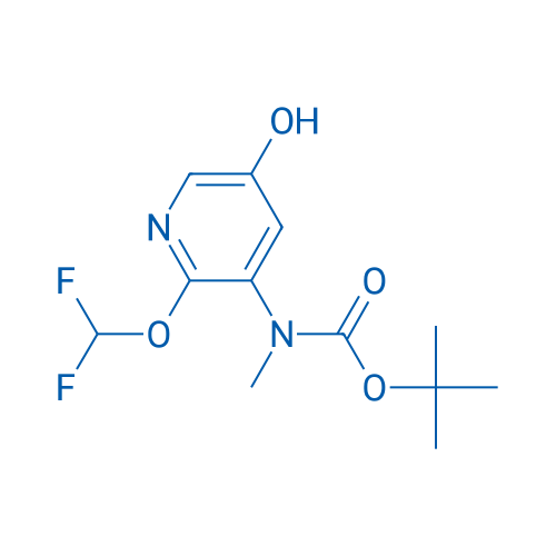 tert-Butyl (2-(difluoromethoxy)-5-hydroxypyridin-3-yl)methylcarbamate 250mg