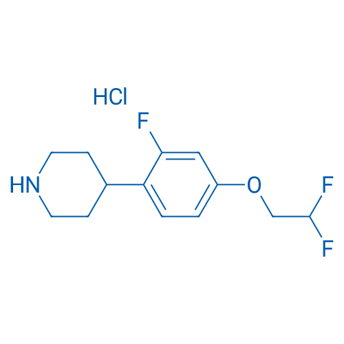 4-(4-(2,2-Difluoroethoxy)-2-fluorophenyl)piperidine hydrochloride 250mg