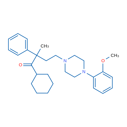 1-Cyclohexyl-4-(4-(2-methoxyphenyl)piperazin-1-yl)-2-methyl-2-phenylbutan-1-one 1g