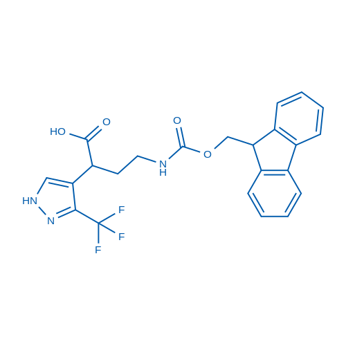 4-((((9H-Fluoren-9-yl)methoxy)carbonyl)amino)-2-(3-(trifluoromethyl)-1H-pyrazol-4-yl)butanoic acid 50mg