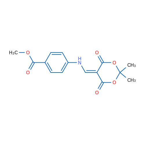 Methyl 4-(((2,2-dimethyl-4,6-dioxo-1,3-dioxan-5-ylidene)methyl)amino)benzoate 1g