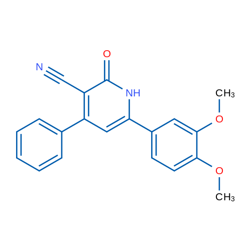 6-(3,4-Dimethoxyphenyl)-2-oxo-4-phenyl-1,2-dihydropyridine-3-carbonitrile 1g