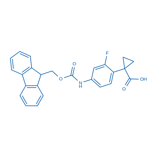 1-(4-((((9H-Fluoren-9-yl)methoxy)carbonyl)amino)-2-fluorophenyl)cyclopropane-1-carboxylic acid 250mg