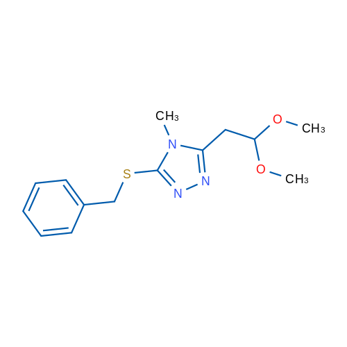 3-(Benzylsulfanyl)-5-(2,2-dimethoxyethyl)-4-methyl-4H-1,2,4-triazole 1g