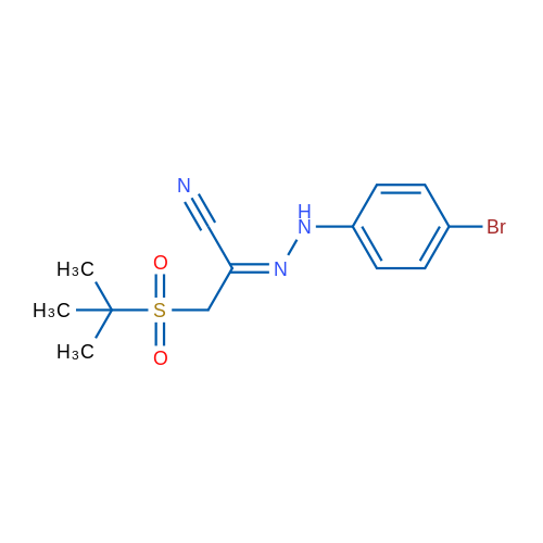(E)-N-(4-Bromophenyl)-1-(2-methylpropane-2-sulfonyl)methanecarbohydrazonoyl cyanide 1g