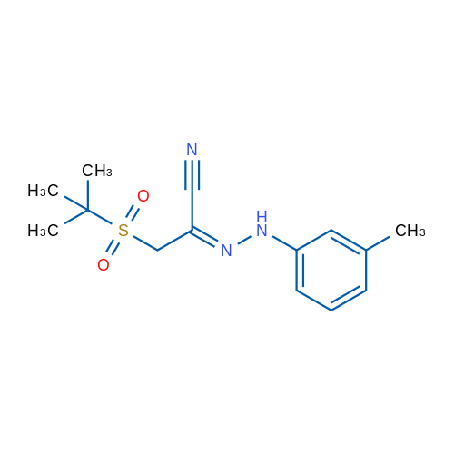 (E)-N-(3-Methylphenyl)-1-(2-methylpropane-2-sulfonyl)methanecarbohydrazonoyl cyanide 1g
