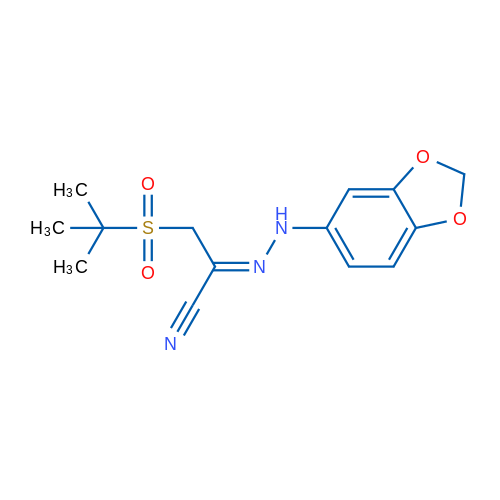 (Z)-N-(2H-1,3-Benzodioxol-5-yl)-1-(2-methylpropane-2-sulfonyl)methanecarbohydrazonoyl cyanide 1g