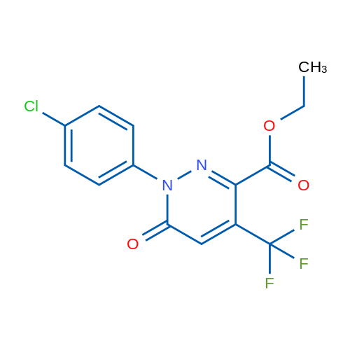 Ethyl 1-(4-chlorophenyl)-6-oxo-4-(trifluoromethyl)-1,6-dihydropyridazine-3-carboxylate 1g