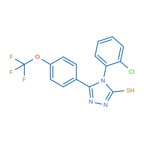 4-(2-Chlorophenyl)-5-(4-(trifluoromethoxy)phenyl)-4H-1,2,4-triazole-3-thiol 1g