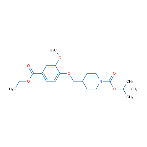 tert-Butyl 4-((4-(ethoxycarbonyl)-2-methoxyphenoxy)methyl)piperidine-1-carboxylate 1g