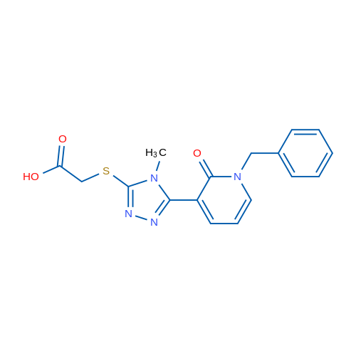 2-((5-(1-Benzyl-2-oxo-1,2-dihydropyridin-3-yl)-4-methyl-4H-1,2,4-triazol-3-yl)thio)acetic acid 1g