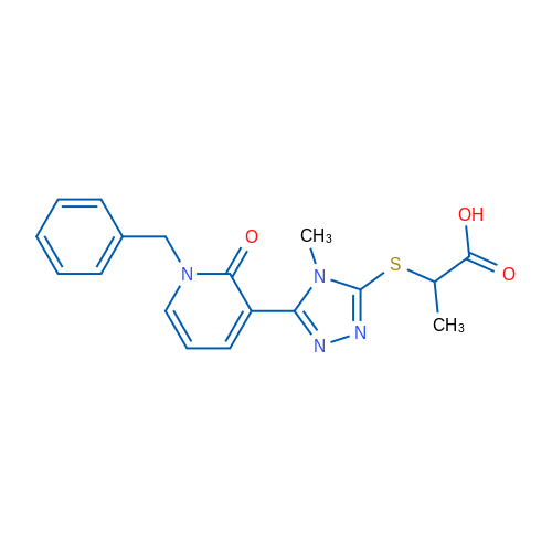 2-((5-(1-Benzyl-2-oxo-1,2-dihydropyridin-3-yl)-4-methyl-4H-1,2,4-triazol-3-yl)thio)propanoic acid 1g