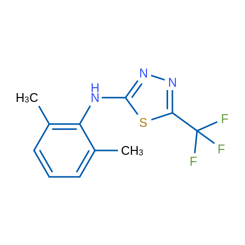 N-(2,6-Dimethylphenyl)-5-(trifluoromethyl)-1,3,4-thiadiazol-2-amine 1g