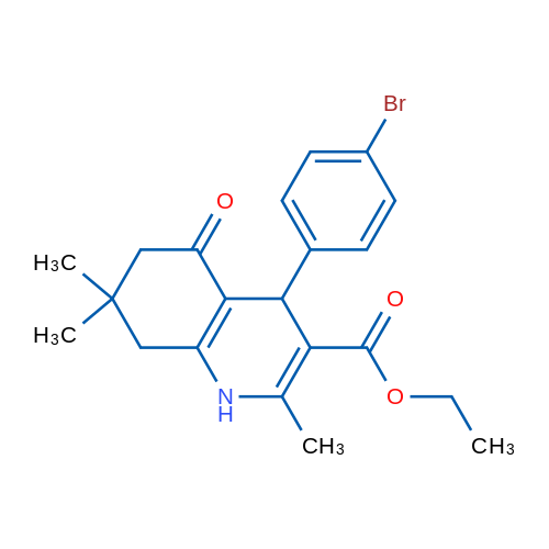 Ethyl 4-(4-bromophenyl)-2,7,7-trimethyl-5-oxo-1,4,5,6,7,8-hexahydroquinoline-3-carboxylate 1g