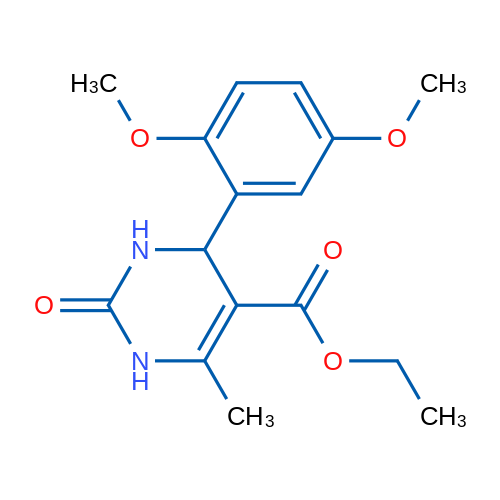 Ethyl 4-(2,5-dimethoxyphenyl)-6-methyl-2-oxo-1,2,3,4-tetrahydropyrimidine-5-carboxylate 1g
