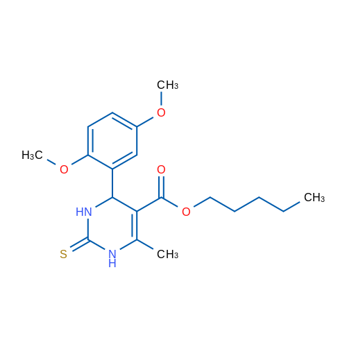 Pentyl 4-(2,5-dimethoxyphenyl)-6-methyl-2-thioxo-1,2,3,4-tetrahydropyrimidine-5-carboxylate 1g