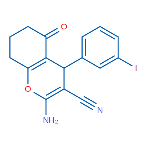 2-Amino-4-(3-iodophenyl)-5-oxo-5,6,7,8-tetrahydro-4H-chromene-3-carbonitrile 1g