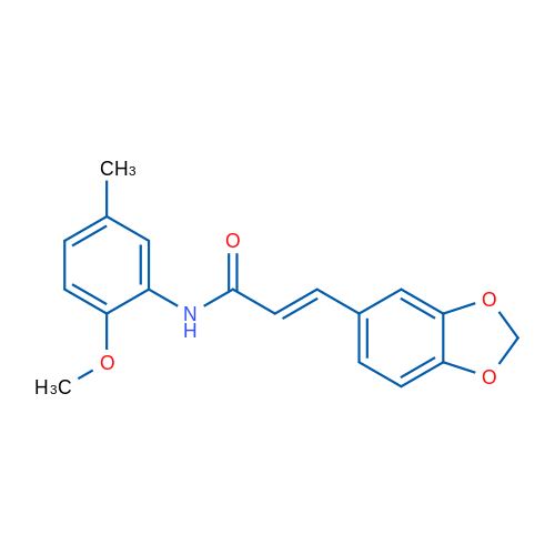 (2E)-3-(2H-1,3-Benzodioxol-5-yl)-N-(2-methoxy-5-methylphenyl)prop-2-enamide 1g