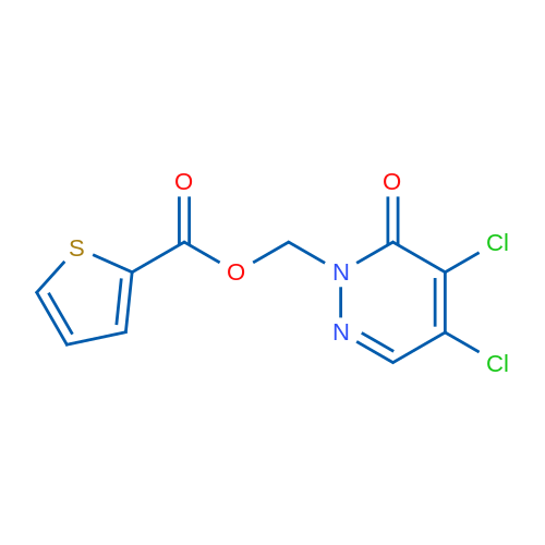 (4,5-Dichloro-6-oxo-1,6-dihydropyridazin-1-yl)methyl thiophene-2-carboxylate 1g