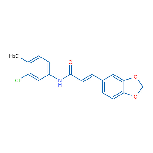 (2E)-3-(2H-1,3-Benzodioxol-5-yl)-N-(3-chloro-4-methylphenyl)prop-2-enamide 1g