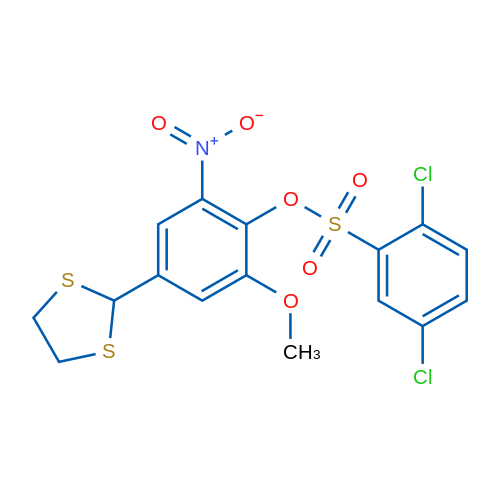 4-(1,3-Dithiolan-2-yl)-2-methoxy-6-nitrophenyl 2,5-dichlorobenzene-1-sulfonate 1g