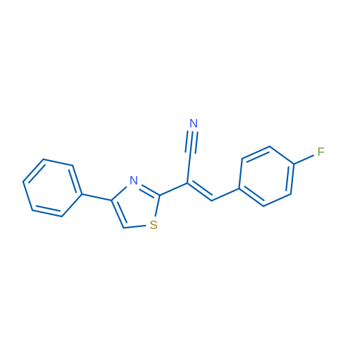 (2E)-3-(4-Fluorophenyl)-2-(4-phenyl-1,3-thiazol-2-yl)prop-2-enenitrile 1g