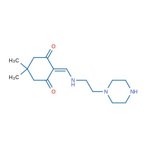 5,5-Dimethyl-2-(((2-(piperazin-1-yl)ethyl)amino)methylene)cyclohexane-1,3-dione 250mg