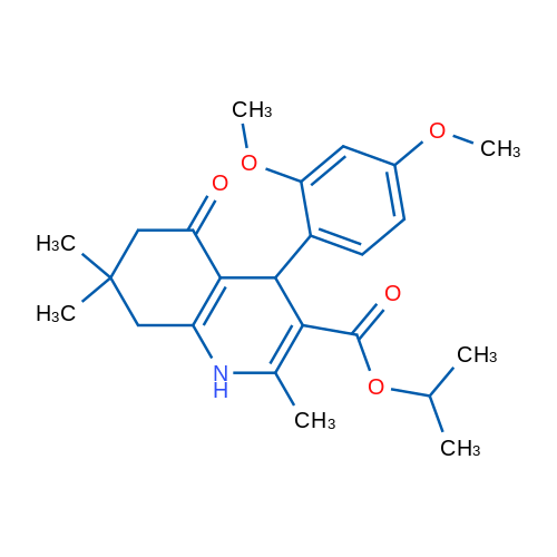 Isopropyl 4-(2,4-dimethoxyphenyl)-2,7,7-trimethyl-5-oxo-1,4,5,6,7,8-hexahydroquinoline-3-carboxylate 1g