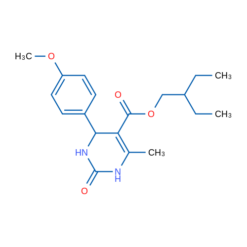 2-Ethylbutyl 4-(4-methoxyphenyl)-6-methyl-2-oxo-1,2,3,4-tetrahydropyrimidine-5-carboxylate 1g
