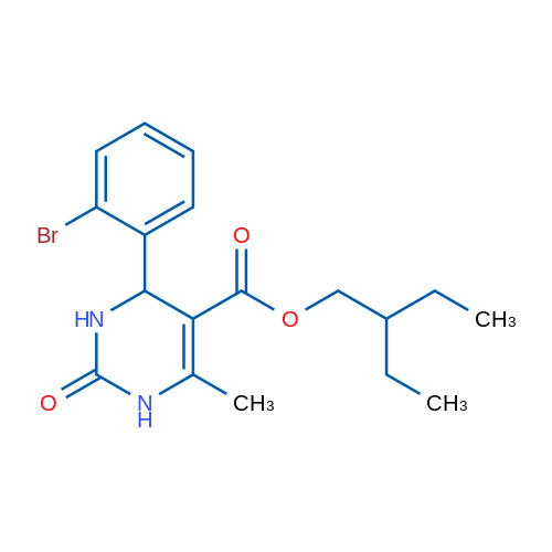2-Ethylbutyl 4-(2-bromophenyl)-6-methyl-2-oxo-1,2,3,4-tetrahydropyrimidine-5-carboxylate 1g