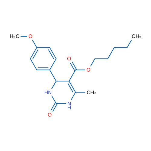 Pentyl 4-(4-methoxyphenyl)-6-methyl-2-oxo-1,2,3,4-tetrahydropyrimidine-5-carboxylate 1g