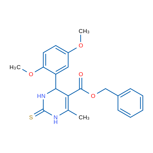 Benzyl 4-(2,5-dimethoxyphenyl)-6-methyl-2-thioxo-1,2,3,4-tetrahydropyrimidine-5-carboxylate 1g
