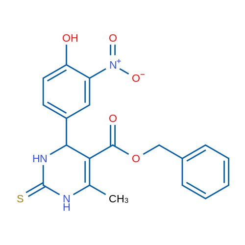 Benzyl 4-(4-hydroxy-3-nitrophenyl)-6-methyl-2-thioxo-1,2,3,4-tetrahydropyrimidine-5-carboxylate 1g