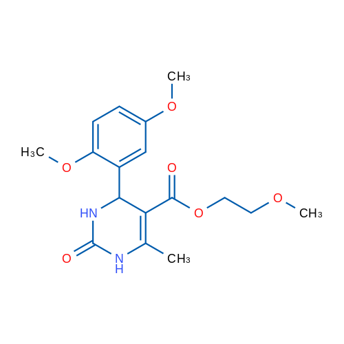 2-Methoxyethyl 4-(2,5-dimethoxyphenyl)-6-methyl-2-oxo-1,2,3,4-tetrahydropyrimidine-5-carboxylate 1g