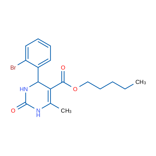Pentyl 4-(2-bromophenyl)-6-methyl-2-oxo-1,2,3,4-tetrahydropyrimidine-5-carboxylate 1g