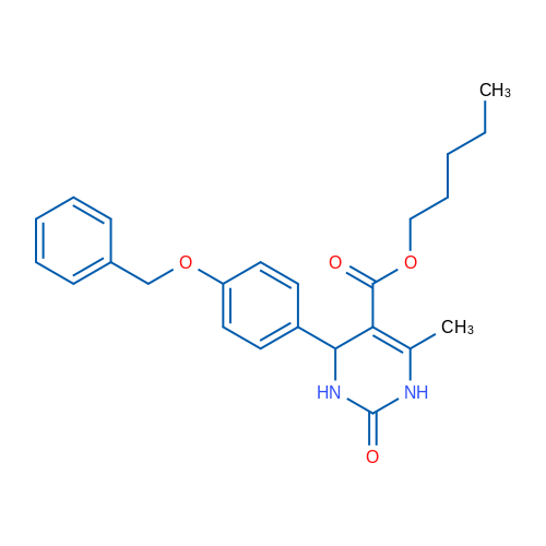 Pentyl 4-(4-(benzyloxy)phenyl)-6-methyl-2-oxo-1,2,3,4-tetrahydropyrimidine-5-carboxylate 1g