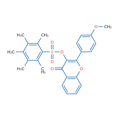 2-(4-Methoxyphenyl)-4-oxo-4H-chromen-3-yl 2,3,4,5,6-pentamethylbenzene-1-sulfonate 1g