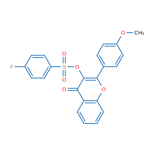 2-(4-Methoxyphenyl)-4-oxo-4H-chromen-3-yl 4-fluorobenzene-1-sulfonate 1g