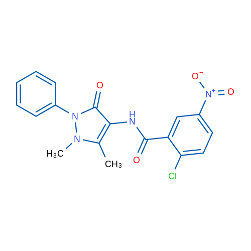 2-Chloro-N-(1,5-dimethyl-3-oxo-2-phenyl-2,3-dihydro-1H-pyrazol-4-yl)-5-nitrobenzamide 1g