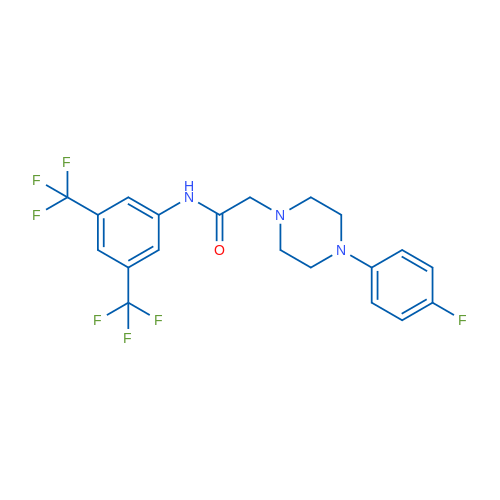 N-(3,5-Bis(trifluoromethyl)phenyl)-2-(4-(4-fluorophenyl)piperazin-1-yl)acetamide 1g