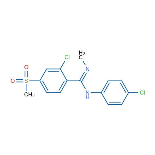(E)-2-Chloro-N-(4-chlorophenyl)-4-methanesulfonyl-N'-methylbenzene-1-carboximidamide 1g