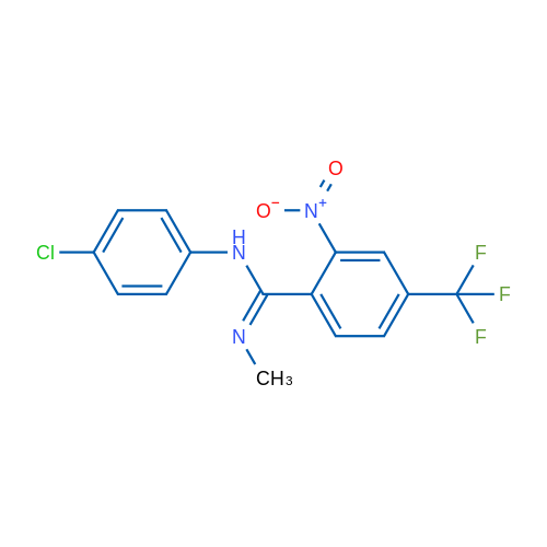 (E)-N-(4-Chlorophenyl)-N'-methyl-2-nitro-4-(trifluoromethyl)benzene-1-carboximidamide 1g