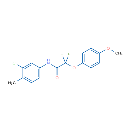 N-(3-Chloro-4-methylphenyl)-2,2-difluoro-2-(4-methoxyphenoxy)acetamide 1g